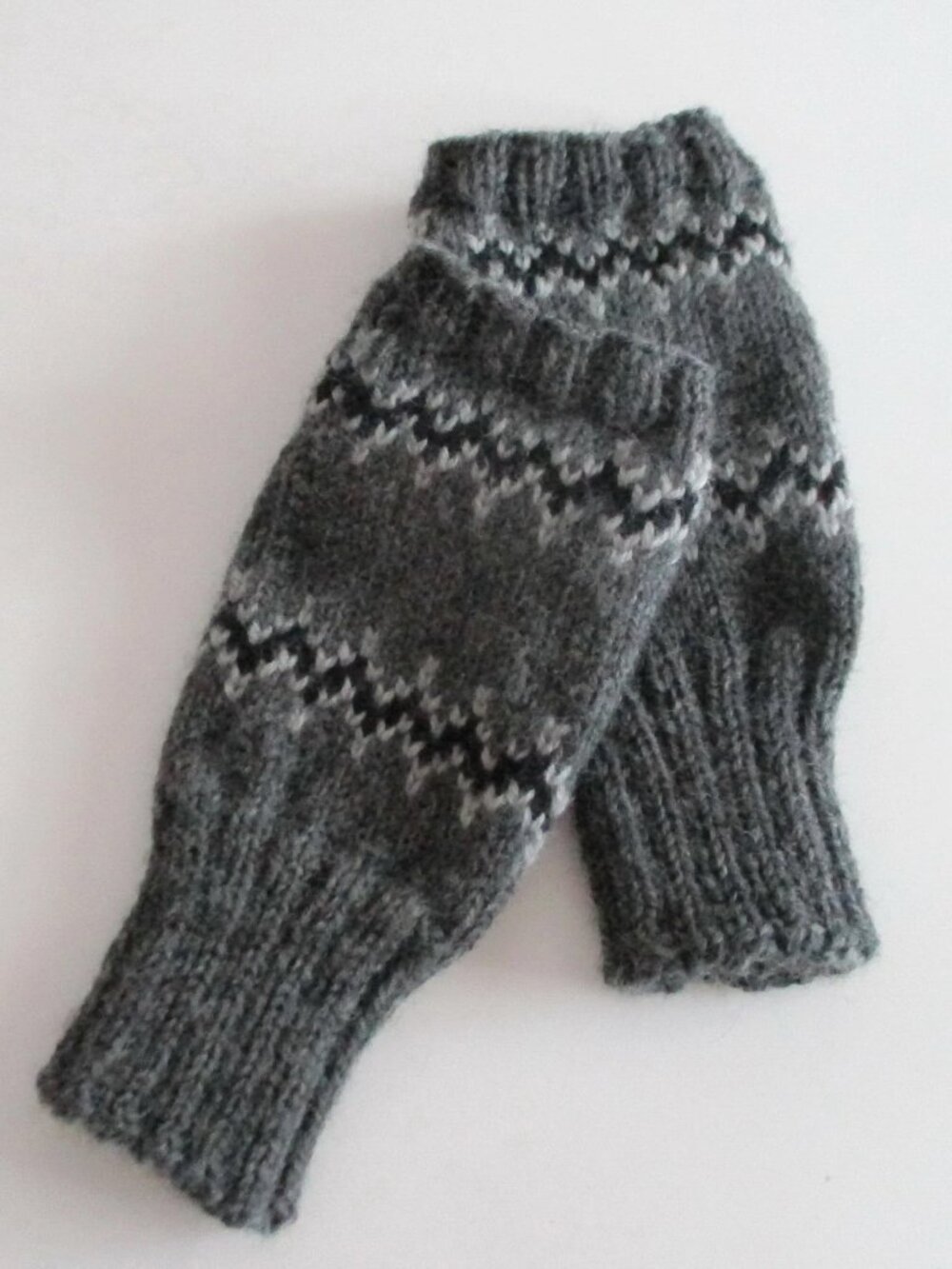 Icelandic Hand Knit Fingerless Mitts, Mittens, Gloves, 100% Wool Texting Gloves